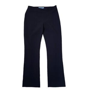 Draper James pants trousers pull on ponte knit black semi stretch side zipper 0